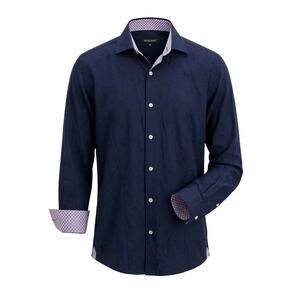 Bogosse Mens XL Artsy Dark Academia Old Money Contrast Flip Cuff Button Up Shirt